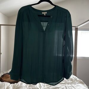 Joie Evergreen Button Down Blouse Medium